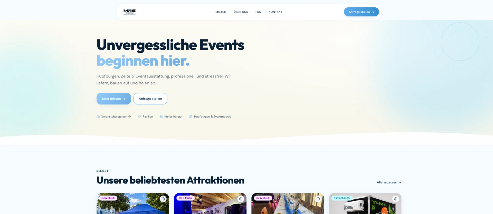 Website von MRS-Event