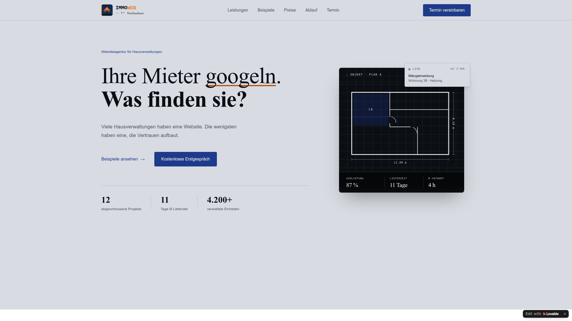 Website von Immoweb